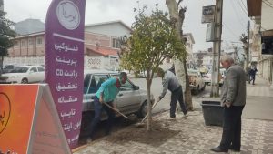 کاشت درخت جدید توسط کمیسیون فضای سبز شهرداری