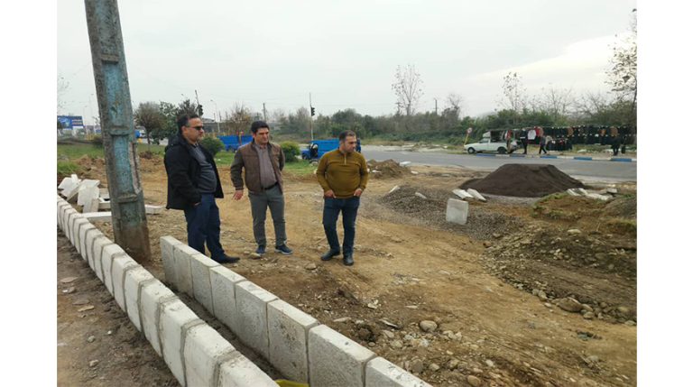 بازدید میدانی شهردار صومعه سرا از پیشرفت پروژه دوربرگردان بلوار شهید عبداللهیان